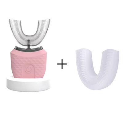 Revolutionize Your Oral Care with the 360-Degree Electric Toothbrush - Rechargeable, U-Shaped, and Intelligent Cleaning for Adults